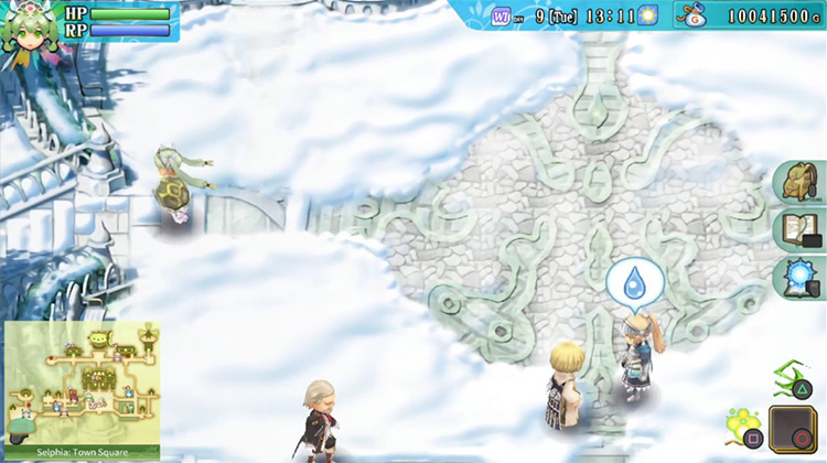A set of steps leading west to Selphia: Housing Area / Rune Factory 4