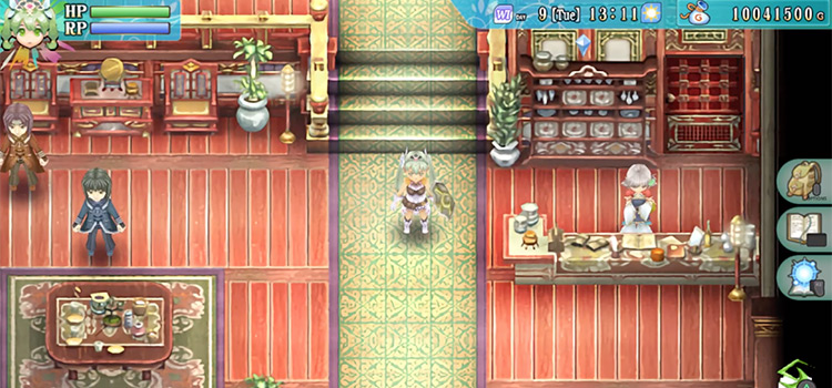 Inside the Bell Hotel in Rune Factory 4 Special