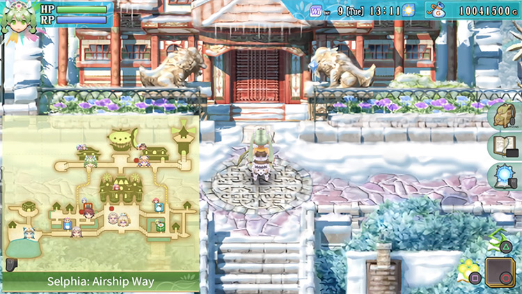 The Bell Hotel located along Selphia: Airship Way / Rune Factory 4
