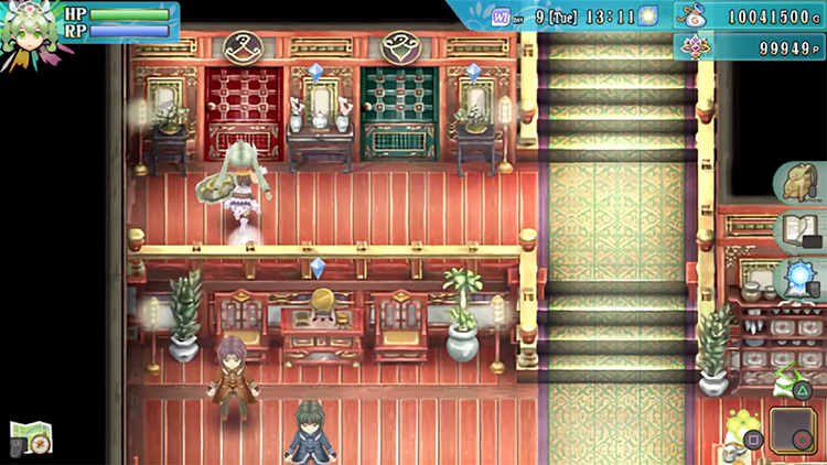 The two baths inside the hotel / Rune Factory 4