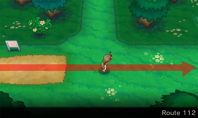 Route 112 going east / Pokémon Omega Ruby and Alpha Sapphire