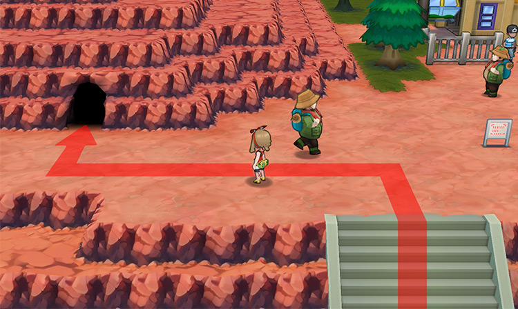 Cave entrance to Fiery Path / Pokémon Omega Ruby and Alpha Sapphire