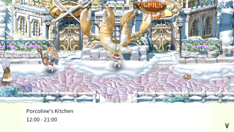 Porcoline’s Kitchen operation hours / Rune Factory 4