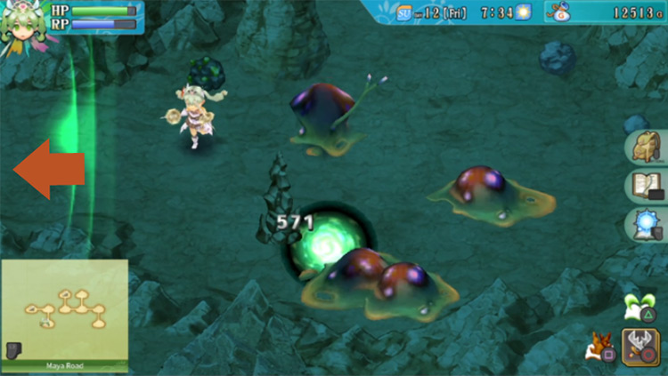 A barrier blocking the path heading west / Rune Factory 4