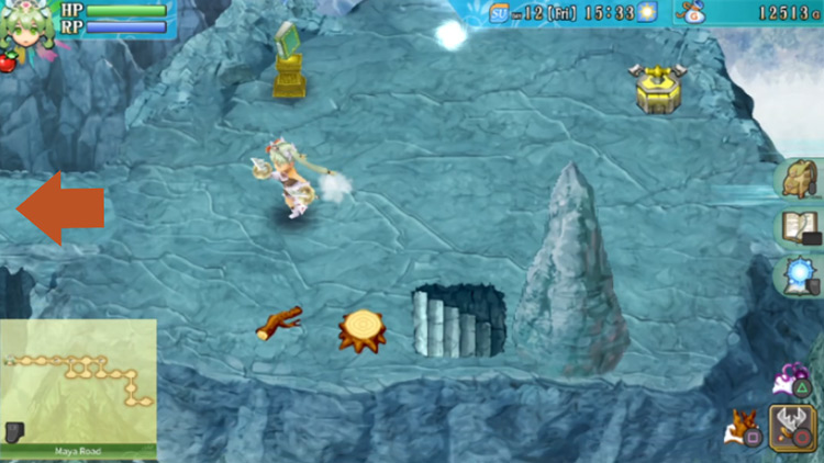 The last area of the first segment of Maya Road / Rune Factory 4