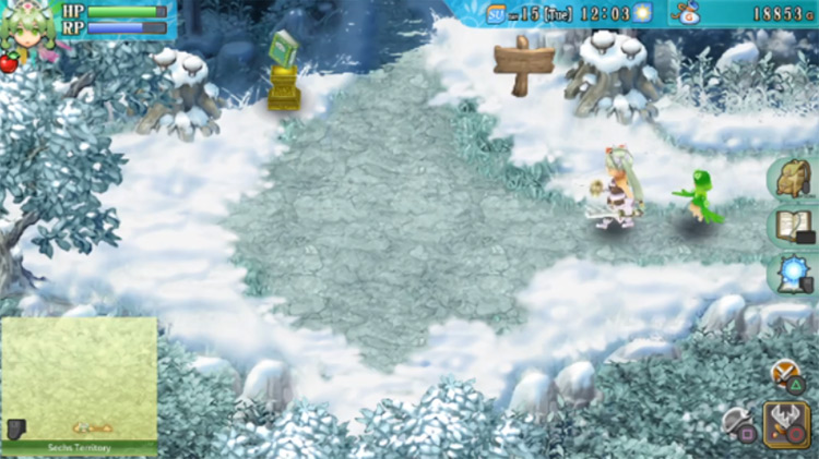 The entrance to the Sechs Territory / Rune Factory 4