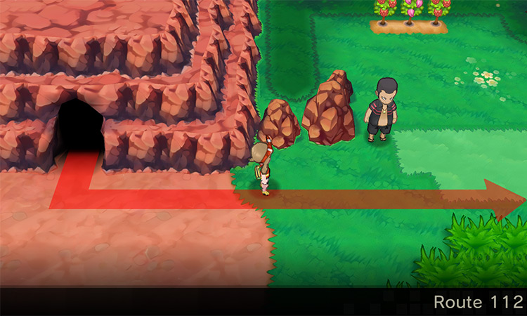 Route 112’s northern section leaving Fiery Path / Pokémon Omega Ruby and Alpha Sapphire