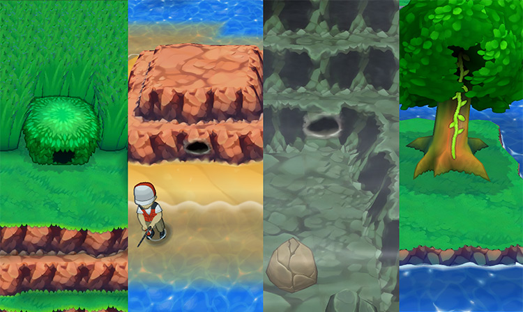 Various Secret Spots all over Hoenn / Pokémon Omega Ruby and Alpha Sapphire