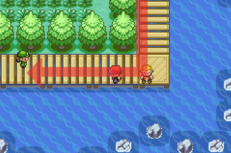 Follow the pier west / Pokémon FRLG