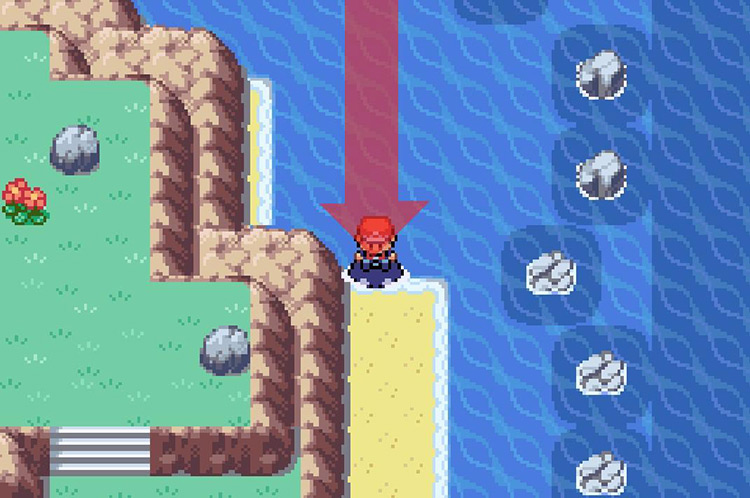 Land on the beach / Pokémon FRLG