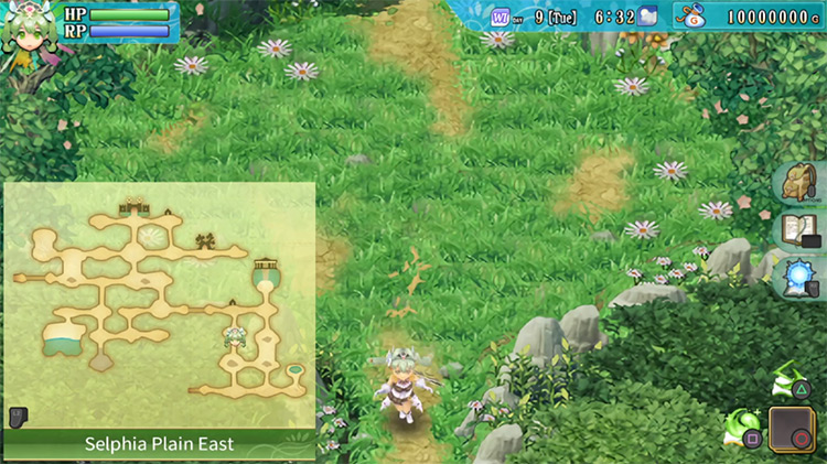 A small clearing in Selphia Plain East / Rune Factory 4
