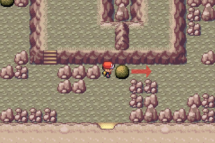 Push the boulder against the wall to the east / Pokémon FRLG
