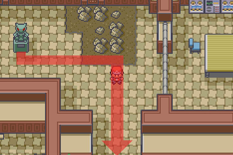 Enter the room to the south that was unlocked / Pokémon FRLG