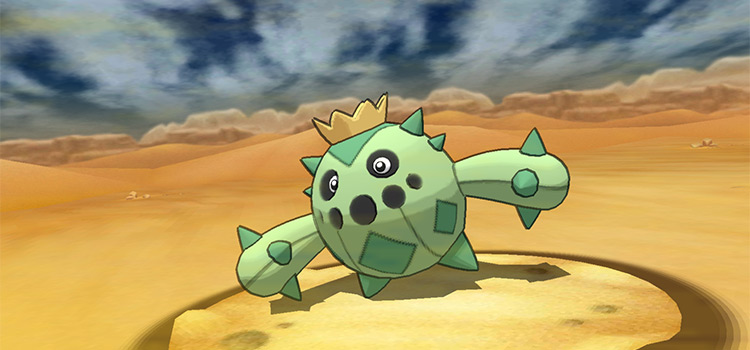 Finding a wild Cacnea on Route 111 (Pokémon Alpha Sapphire)