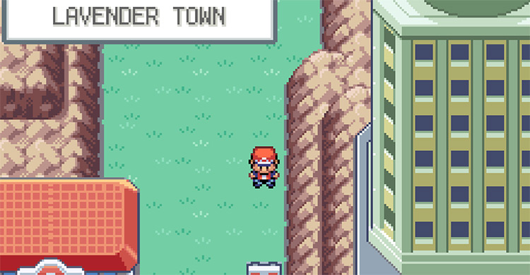 Reaching Lavender Town after Rock Tunnel / Pokémon FRLG