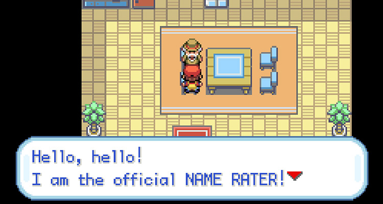 The Name Rater introducing himself / Pokémon FRLG