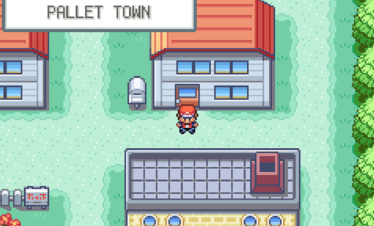 Outside of our Rival’s house in Pallet Town / Pokémon FRLG