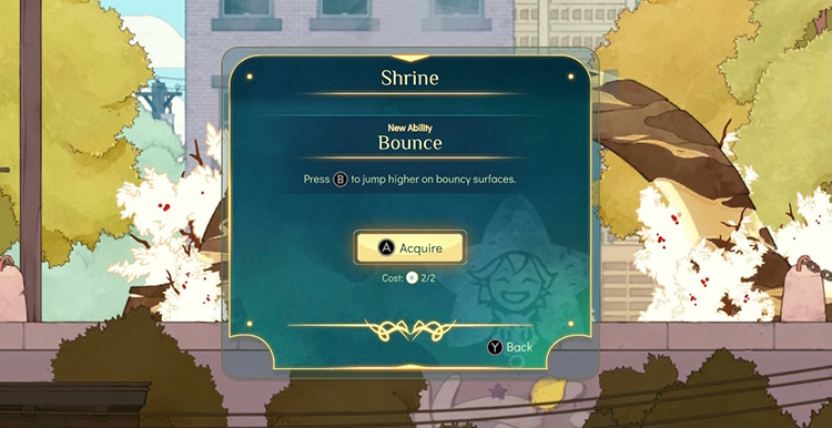 The Bounce Ability can be unlocked using 2 obols / Spiritfarer