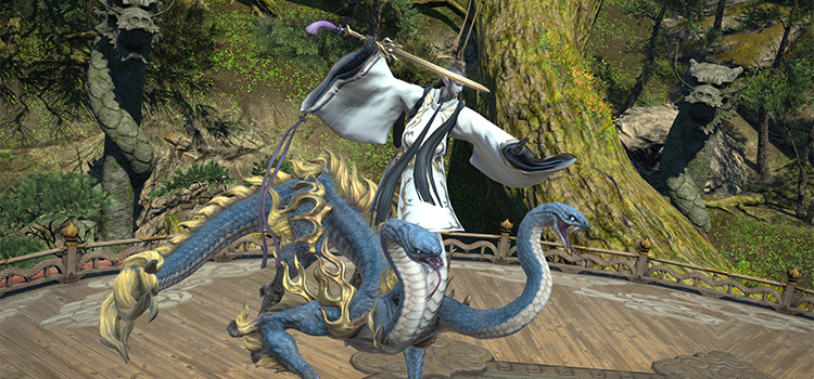 Trial boss in Wreath of Snakes (Normal) in FFXIV