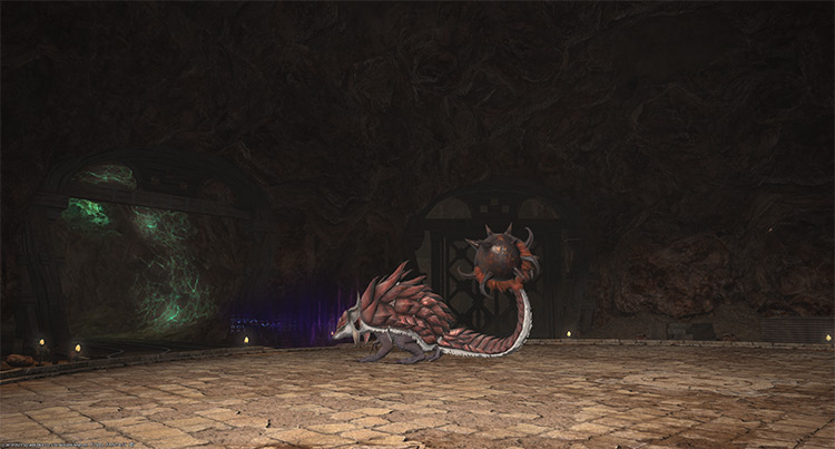 A giant beastkin armadillo / Final Fantasy XIV