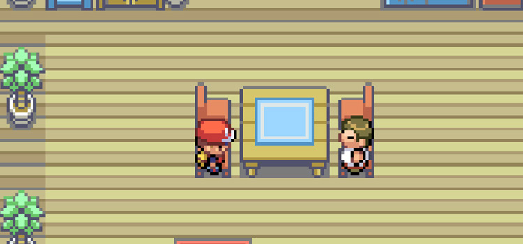 Sitting with the Move Maniac NPC in Pokémon FireRed