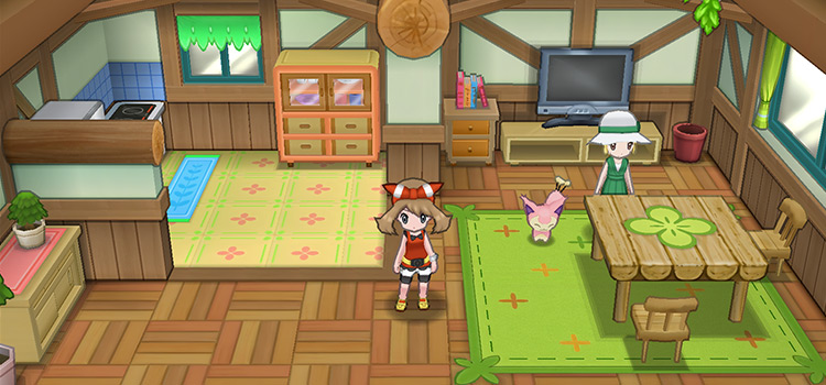 Inside the Happiness Checker's House in Verdanturf Town (Pokémon Alpha Sapphire)