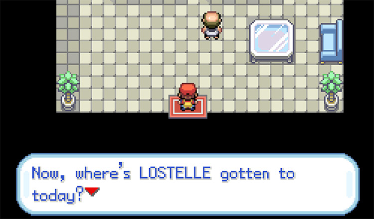 The Joyful Game Corner owner asking us to find Lostelle / Pokémon FRLG