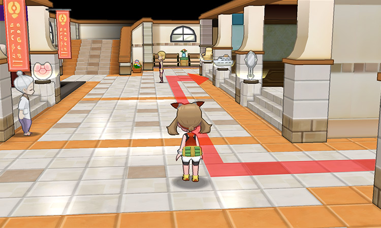 Inside Mauville City going towards the Massage NPC / Pokémon Omega Ruby and Alpha Sapphire