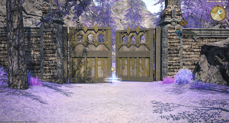 Entrance to the village of Holminster Switch / Final Fantasy XIV