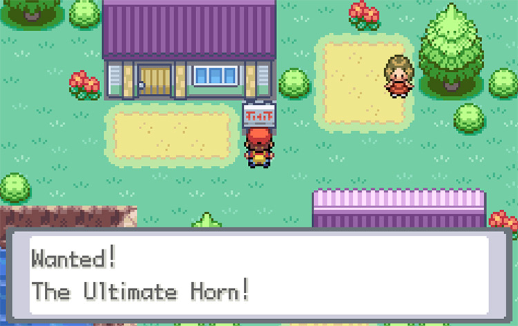The Ultimate Horn house signpost / Pokémon FRLG