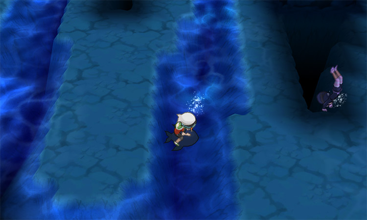 Diving underwater on Route 127. / Pokémon Omega Ruby and Alpha Sapphire