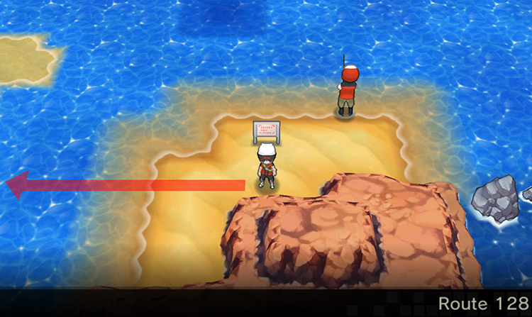 Route 128 going west / Pokémon Omega Ruby and Alpha Sapphire