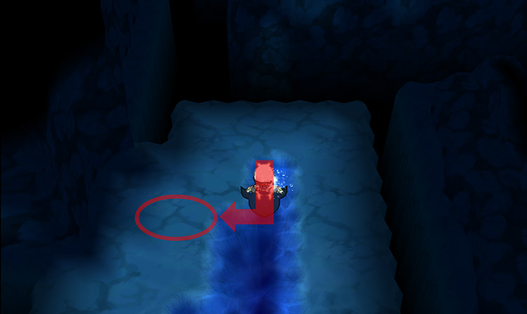 The precise location of the Dread Plate. / Pokémon Omega Ruby and Alpha Sapphire