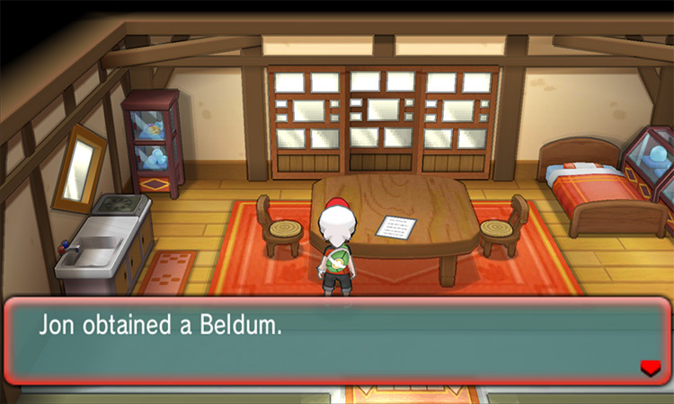 Obtaining a Beldum holding the Iron Plate. / Pokémon Omega Ruby and Alpha Sapphire