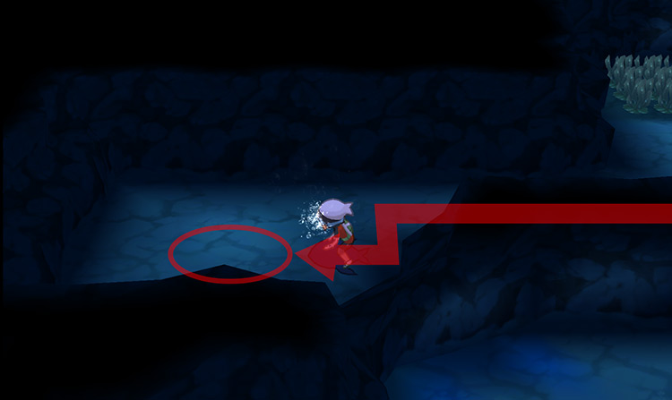 The hidden Mind Plate’s exact location. / Pokémon Omega Ruby and Alpha Sapphire