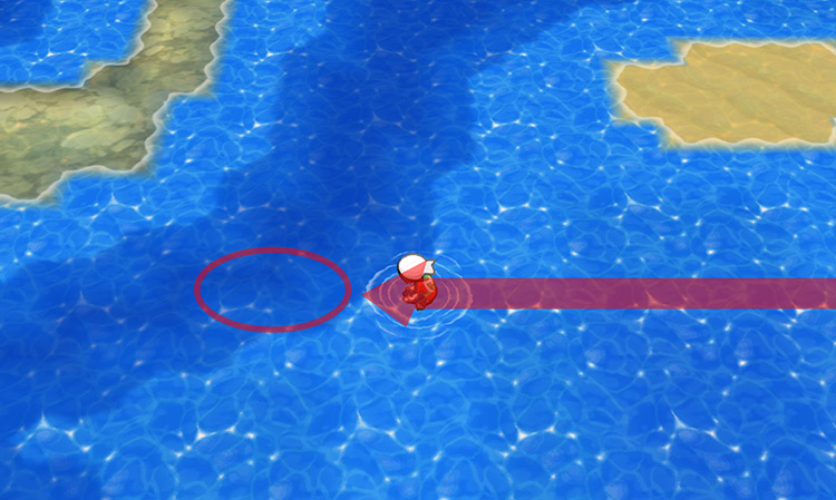 The closest Dive spot to the Pixie Plate. / Pokémon Omega Ruby and Alpha Sapphire