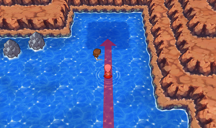A Dive spot on Route 124. / Pokémon Omega Ruby and Alpha Sapphire