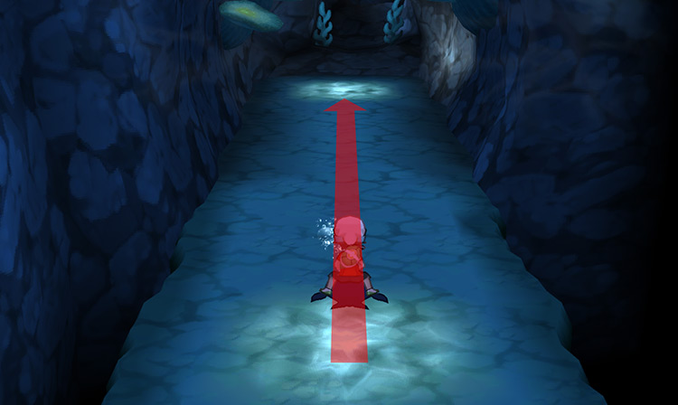 An underwater corridor on Route 124. / Pokémon Omega Ruby and Alpha Sapphire