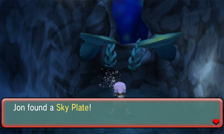 Obtaining the Sky Plate. / Pokémon Omega Ruby and Alpha Sapphire