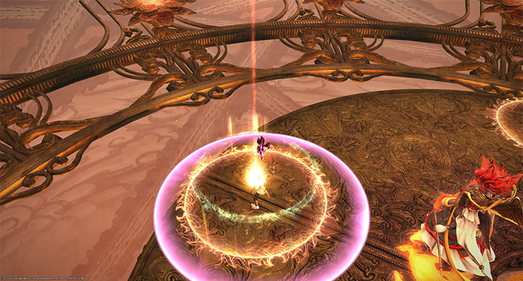 Stand inside the ‘Incandescent Interlude” meteor circle / Final Fantasy XIV