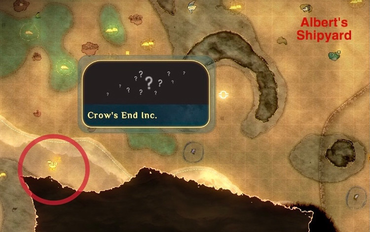 The Crow’s End Inc. location on the World Map / Spiritfarer