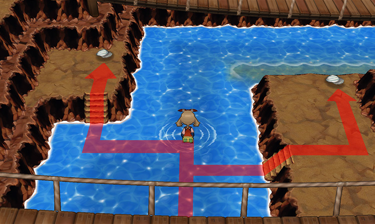 The location of the first two Shoal Shells / Pokémon Omega Ruby and Alpha Sapphire
