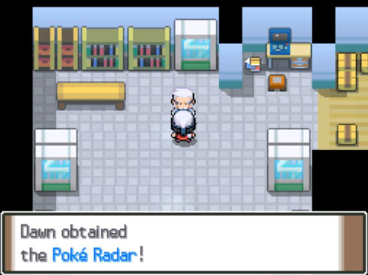 Receiving the Poké Radar from Professor Rowan / Pokémon Platinum