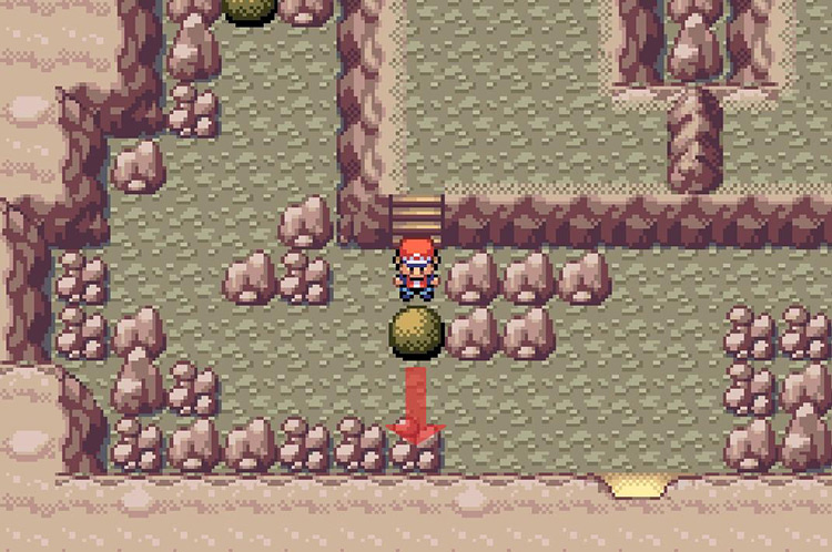 Move the boulder once to the south / Pokémon FireRed & LeafGreen