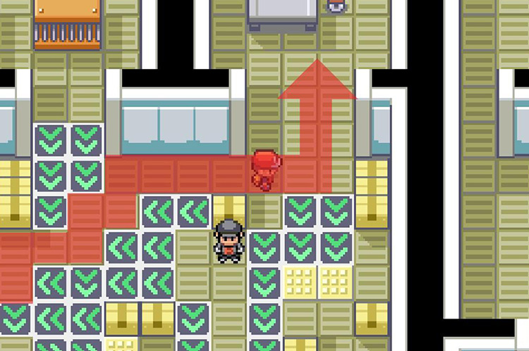 Head into this room to find Sludge Bomb / Pokémon FRLG