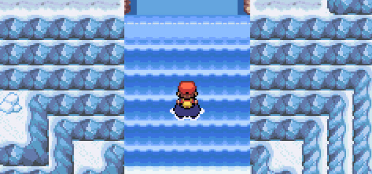 Using Waterfall in Icefall Cave (Pokémon FireRed)