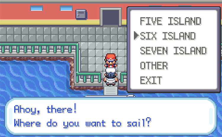 Sailing to Six Island to find the Dotted Hole / Pokémon FRLG