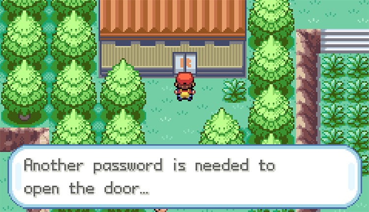 Trying to enter the Rocket Warehouse in Five Isle Meadow / Pokémon FRLG