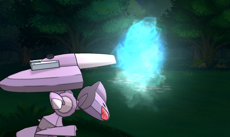 Genesect using Techno Blast while holding the Chill Drive / Pokémon ORAS