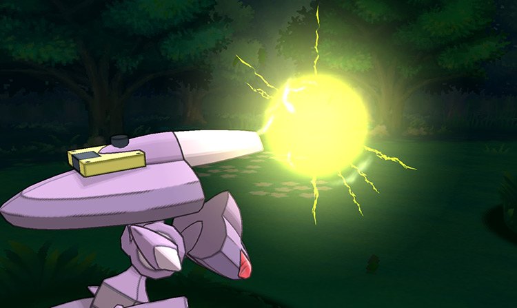 Genesect using Techno Blast while holding the Shock Drive / Pokémon ORAS